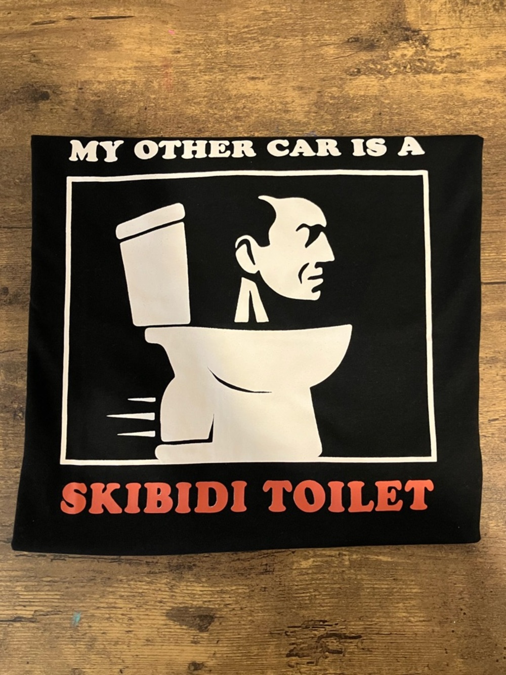 Black "Skibidi Toilet" Graphic Short Sleeve Tee